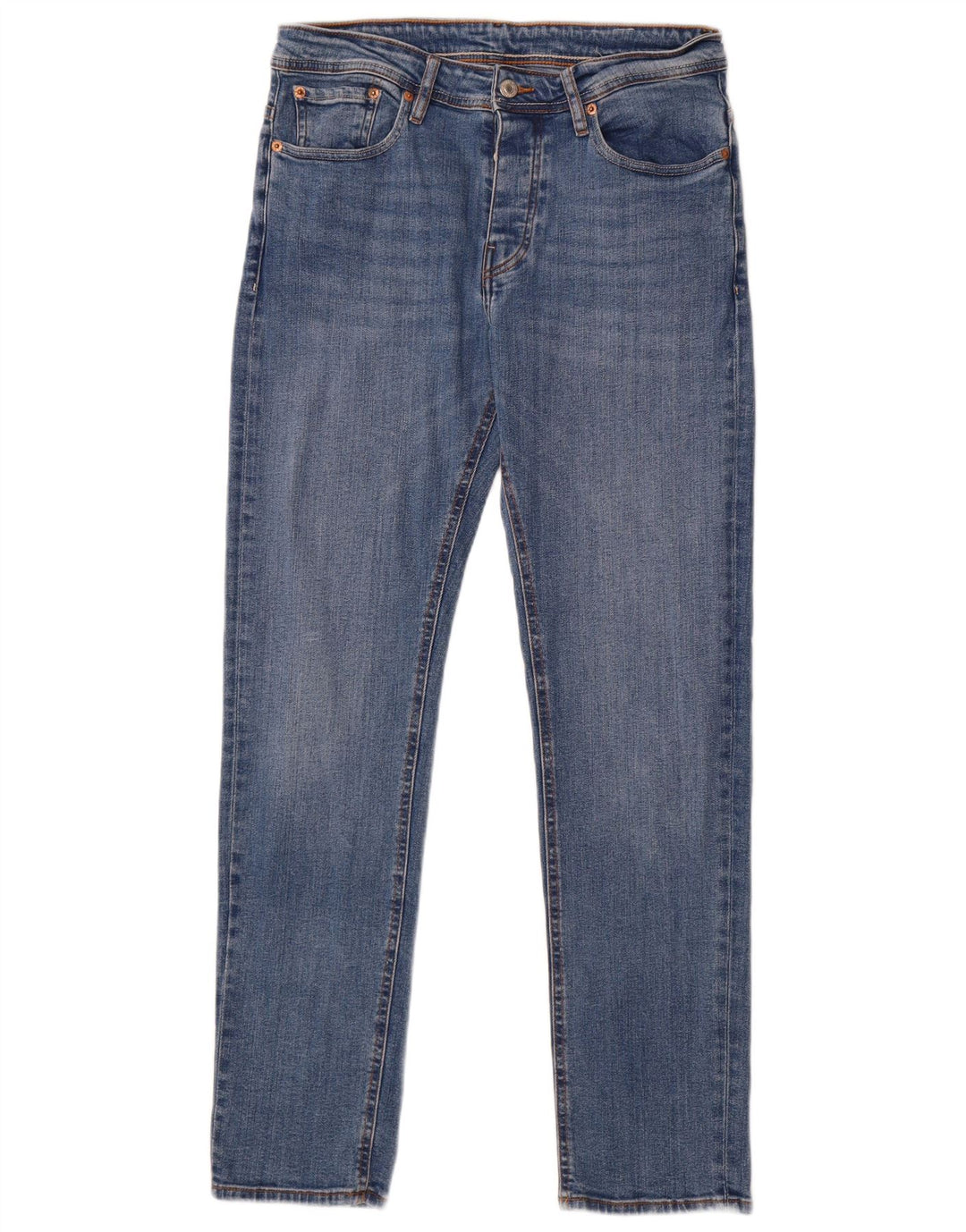 LEVI'S Masculino 502 Slim Tapered Jeans W32 L32 Azul Algodão