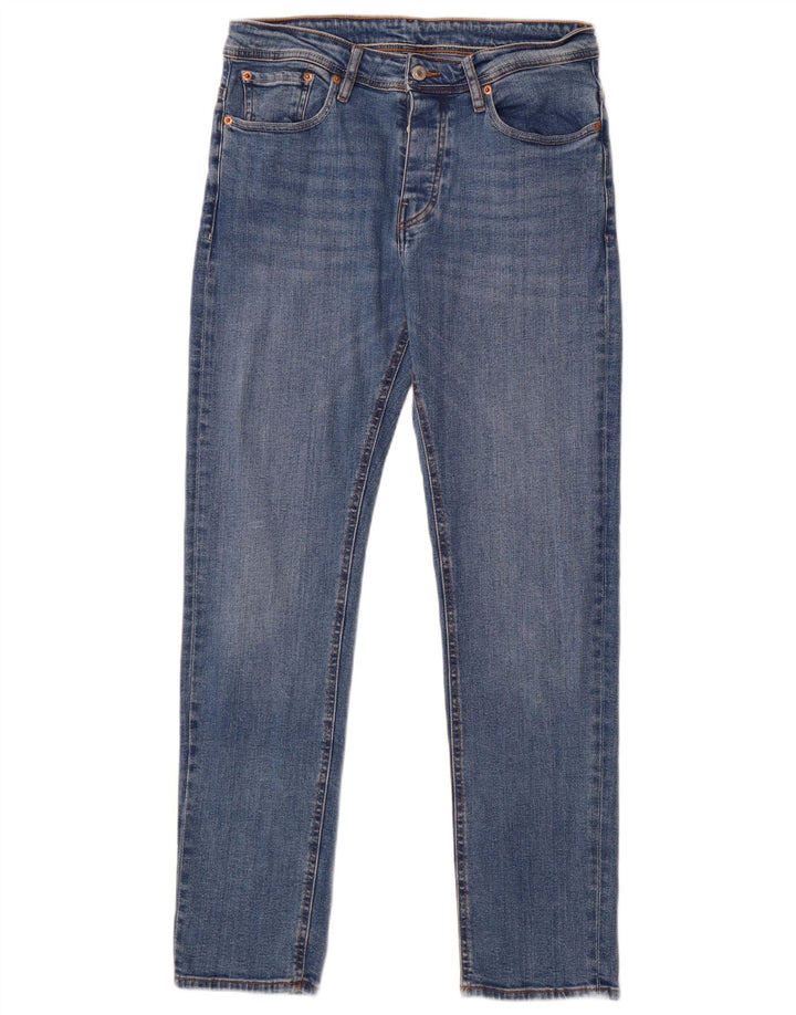 LEVI'S Masculino 502 Slim Tapered Jeans W32 L32 Azul Algodão