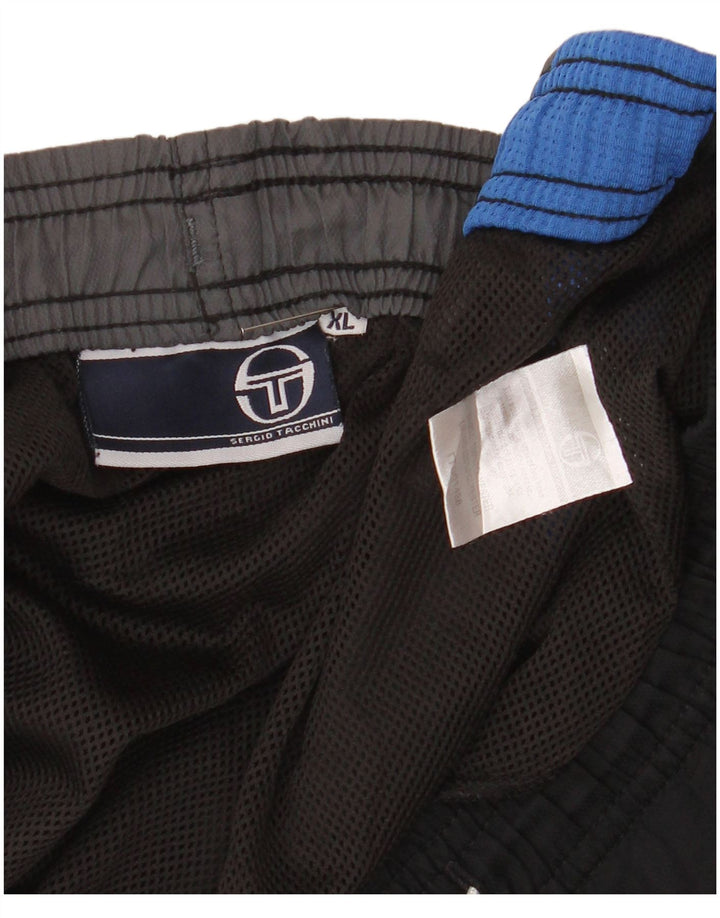SERGIO TACCHINI Shorts de natação masculino XL preto Colourblock poliéster