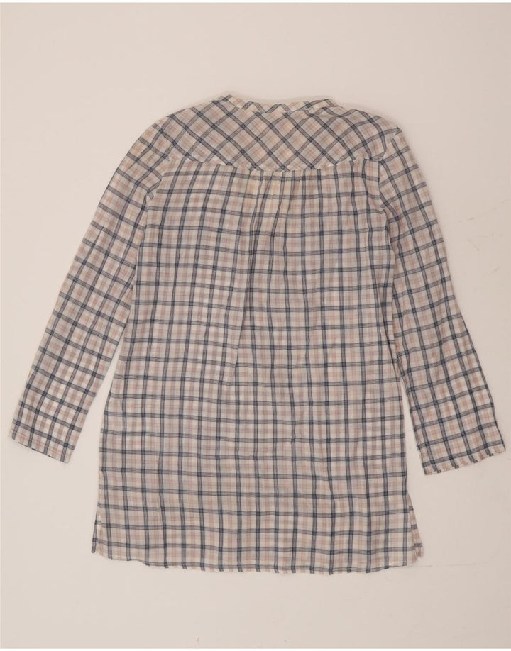 Pulôver feminino Zara vestido camisa Reino Unido 14 médio algodão xadrez multicolorido