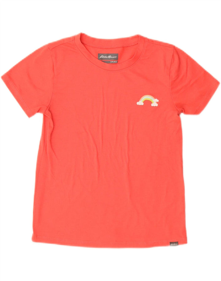 Camiseta feminina Eddie Bauer 10-11 anos poliéster vermelho médio