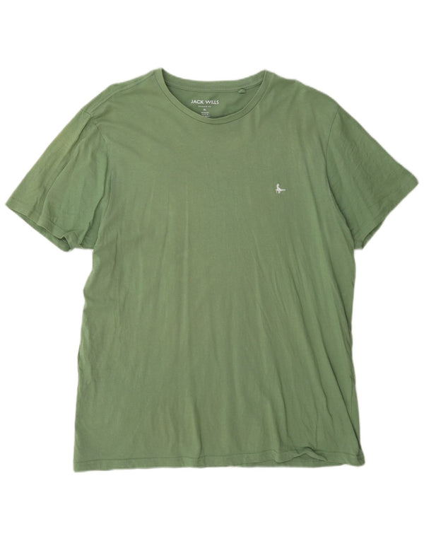 Camiseta masculina Jack Wills Classic Fit Top XL de algodão verde