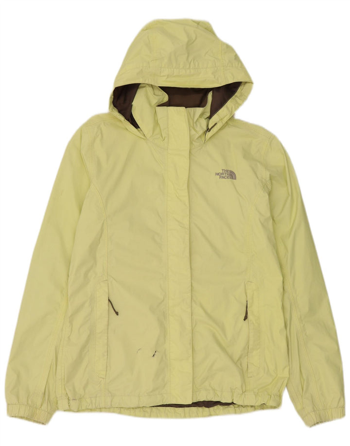Jaqueta de chuva com capuz feminina The North Face UK 14 nylon amarelo médio