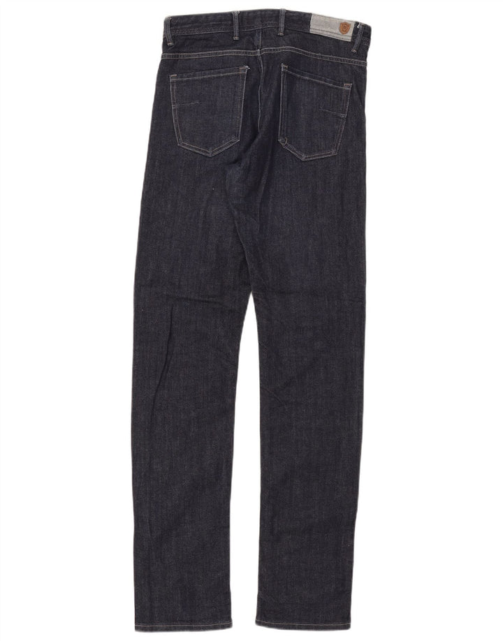 Massimo Dutti Mens Slim Jeans EU 38 Pequeno W30 L32 Azul Marinho Algodão