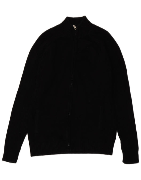 Suéter cardigã masculino Zara grande preto