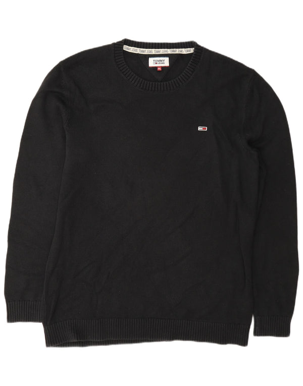 Tommy Hilfiger Suéter masculino com gola redonda 2XL algodão azul marinho