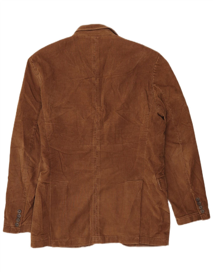 Jaqueta blazer masculina de veludo cotelê J. Crew com 2 botões Reino Unido 38 algodão marrom médio