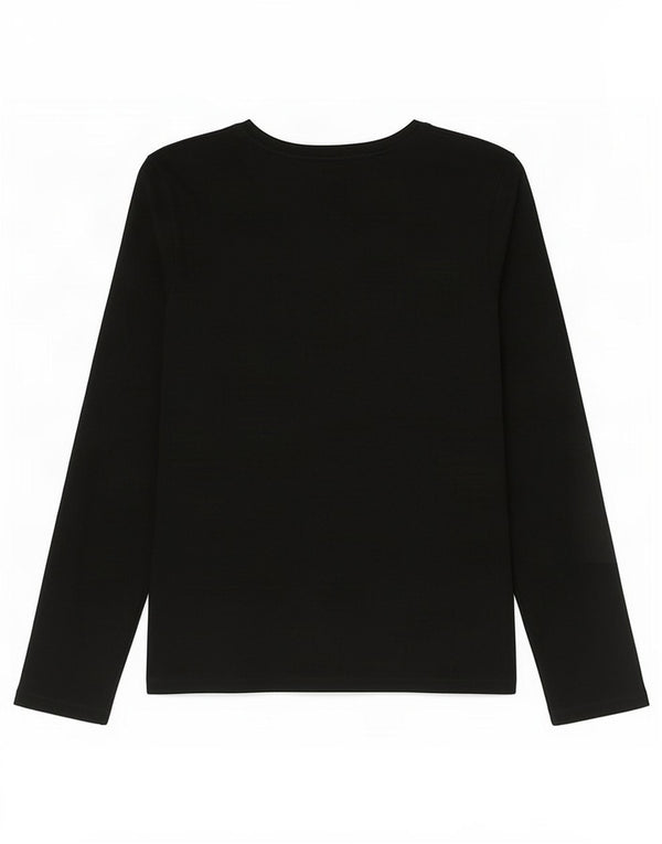 Top Polo Ralph Lauren Feminino Manga Comprida UK 18 XL Algodão Preto