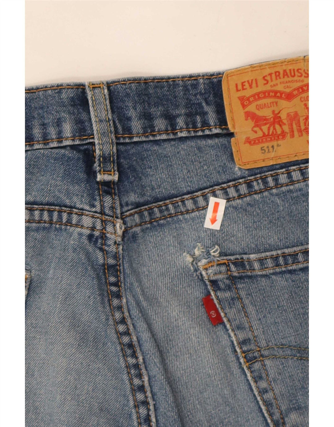 Calça jeans feminina Levi's 511 Slim W30 L32 azul algodão