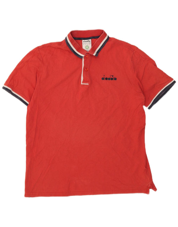 Camisa polo masculina Diadora XL algodão vermelho
