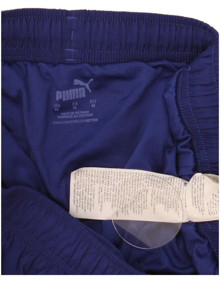 Shorts esportivos masculinos Puma médio azul poliéster