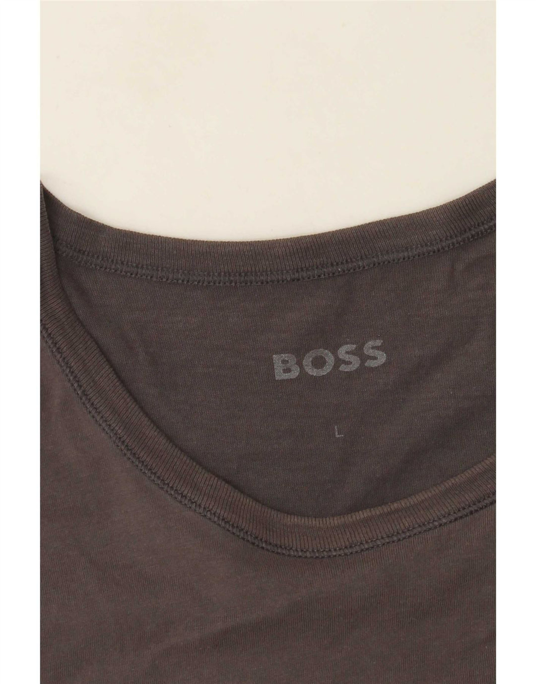 Camiseta feminina Hugo Boss UK 14 grande cinza