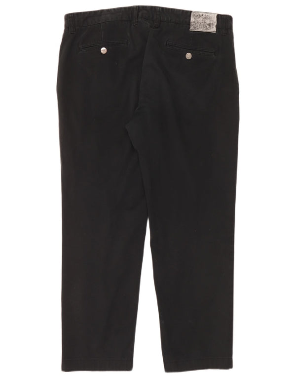 Emporio Armani Mens Straight Chino Trousers W36 L30 Black