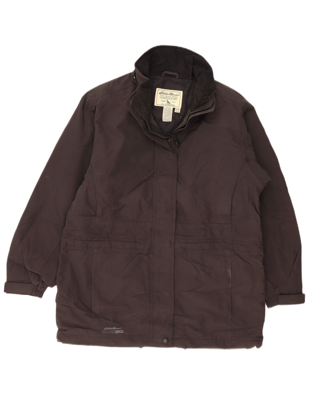 Jaqueta corta-vento feminina EDDIE BAUER Weather Edge Reino Unido 10 pequena preta