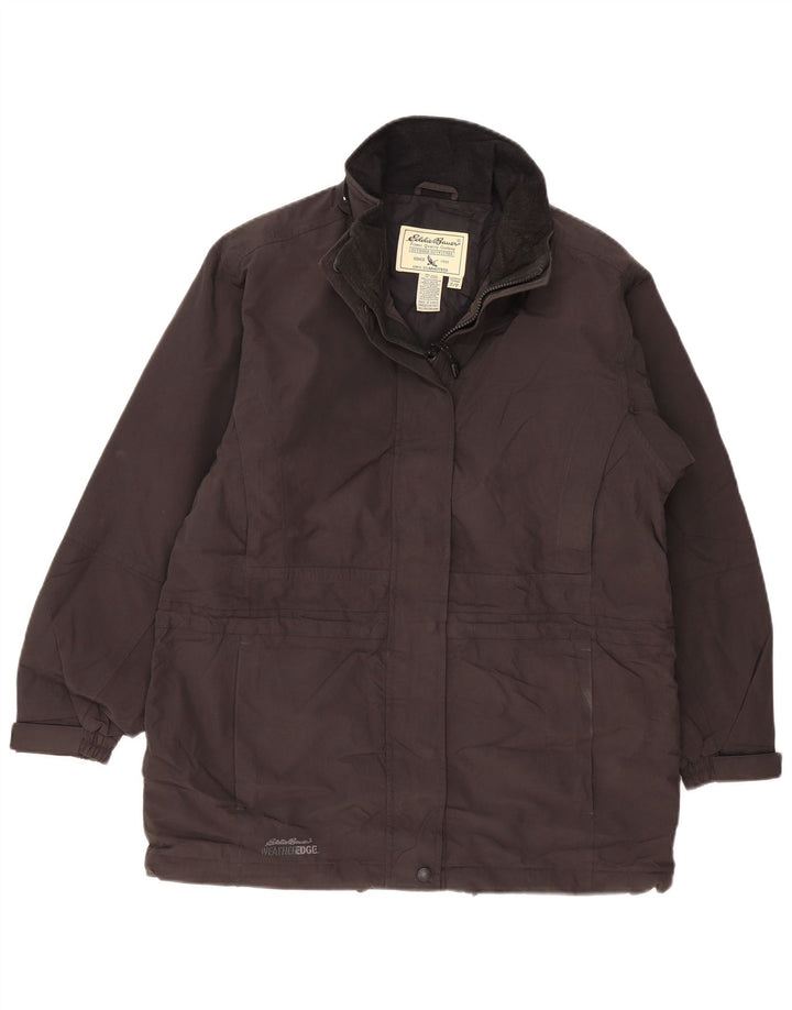 Jaqueta corta-vento feminina EDDIE BAUER Weather Edge Reino Unido 10 pequena preta