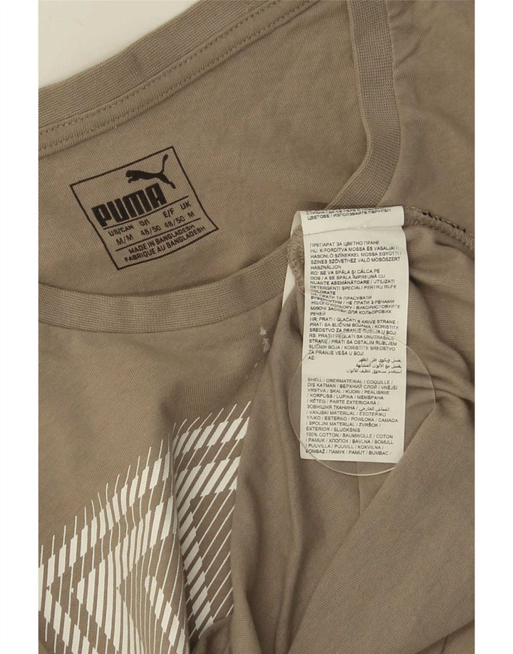 Camiseta masculina Puma Graphic Top Médio Algodão Bege