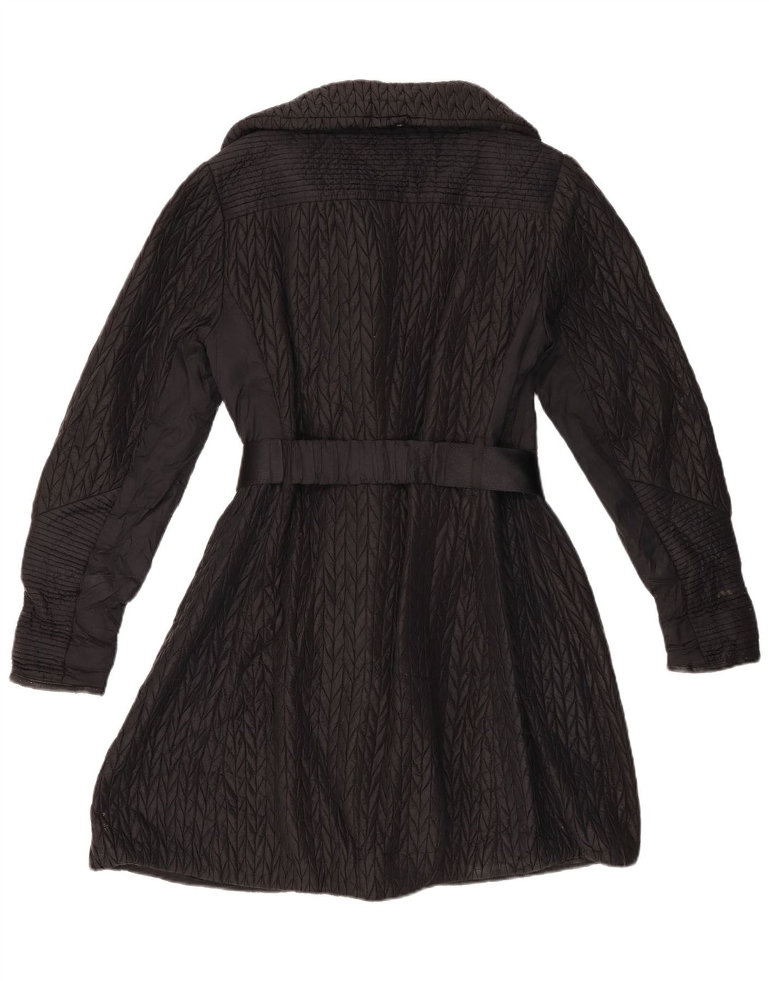 Casaco acolchoado feminino Karen Millen UK 12 médio preto poliamida