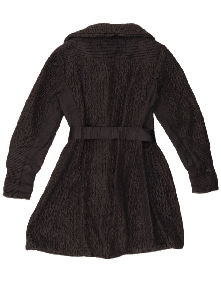 Casaco acolchoado feminino Karen Millen UK 12 médio preto poliamida