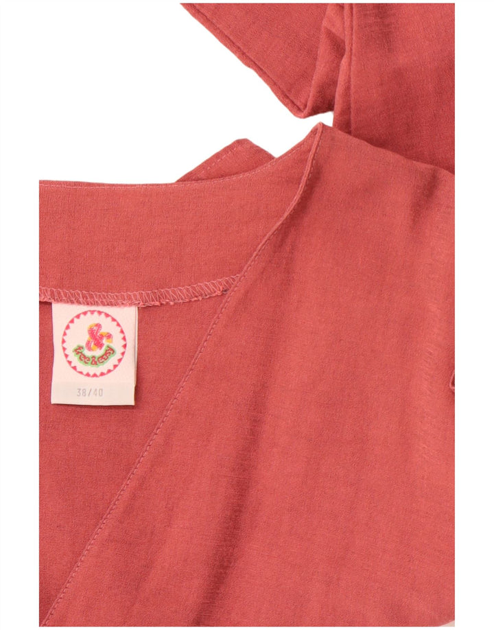 Top curto feminino VINTAGE EU 38/40 viscose rosa médio