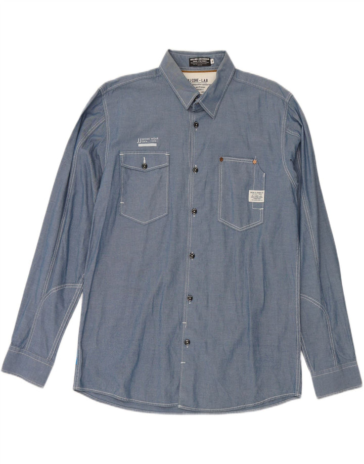 Camisa masculina JACK & JONES XL algodão azul