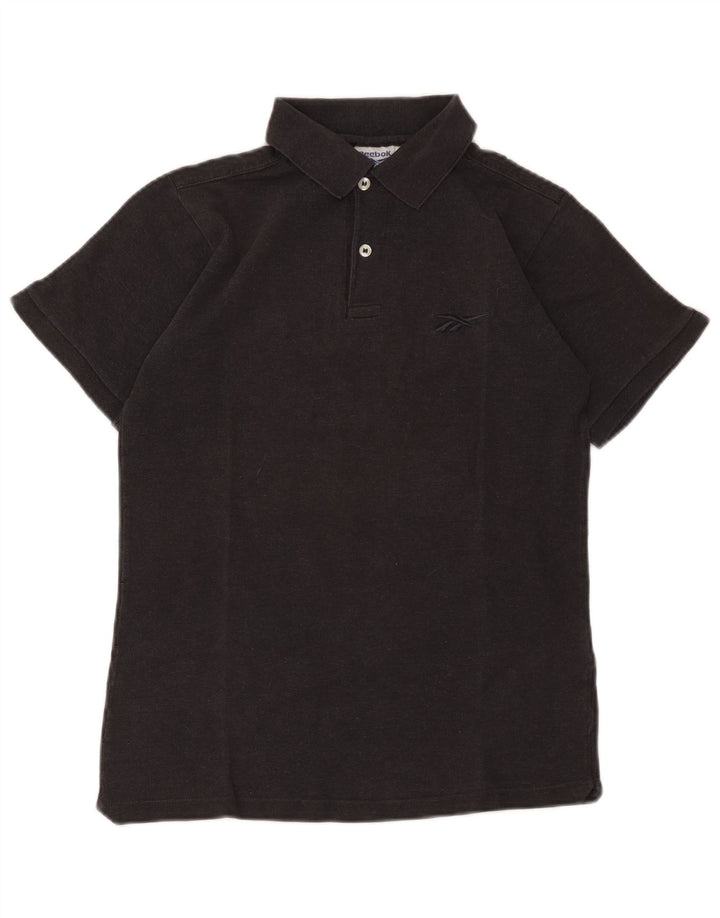 Camisa polo masculina Reebok pequena algodão preto