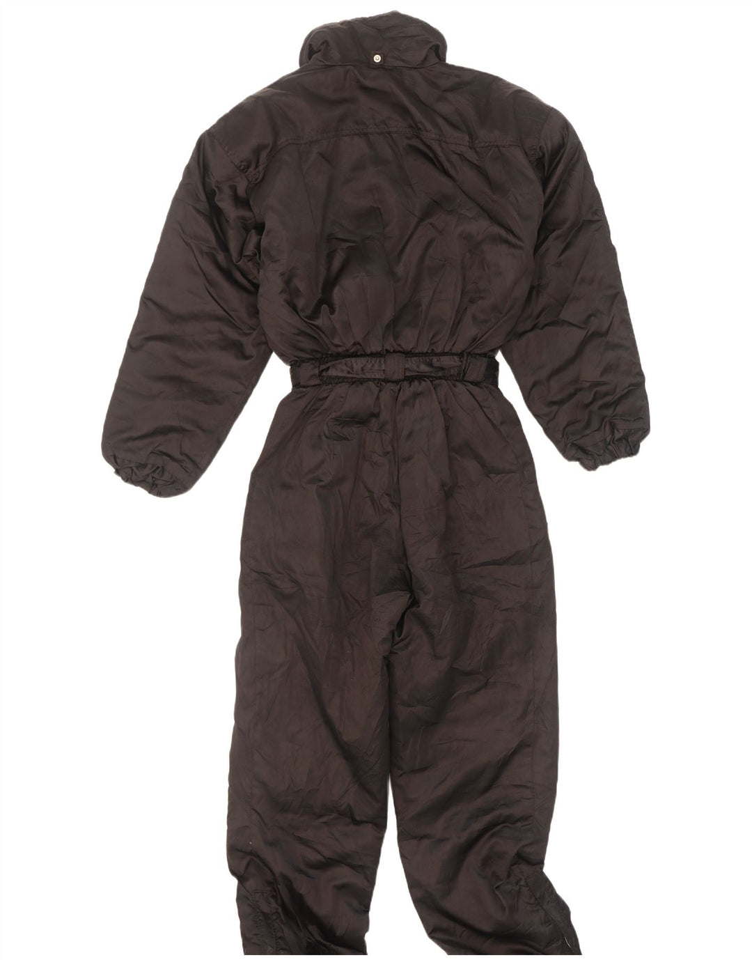 Macacão de esqui feminino vintage IT 46 grande preto