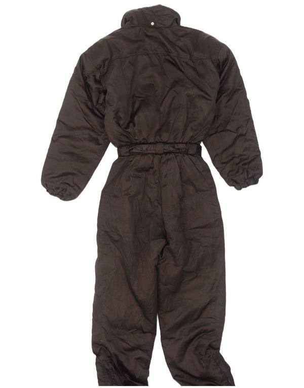 Macacão de esqui feminino vintage IT 46 grande preto