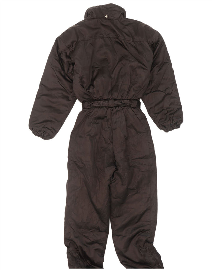 Macacão de esqui feminino vintage IT 46 grande preto
