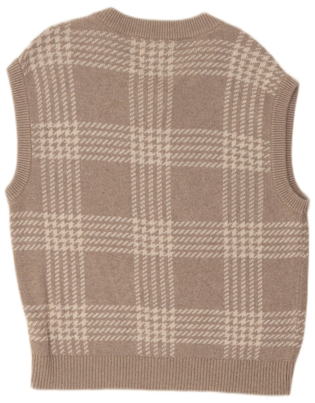 Abercrombie & Fitch Colete masculino grande regata cinza médio Houndstooth