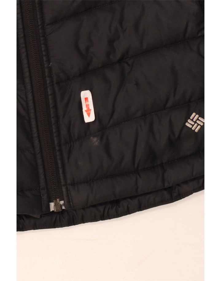 Jaqueta acolchoada masculina Columbia UK 38 médio preto colorblock nylon