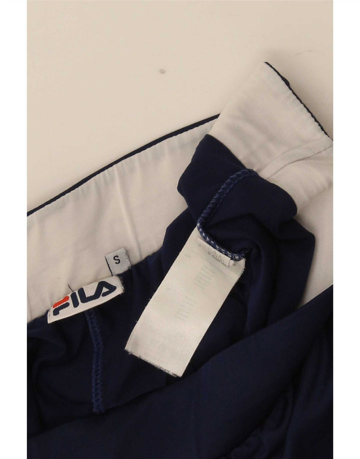 Saia de tênis feminina Fila UK 10 pequena azul marinho poliéster