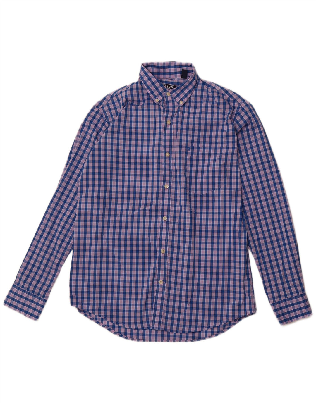 Camisa masculina IZOD poliéster xadrez azul médio