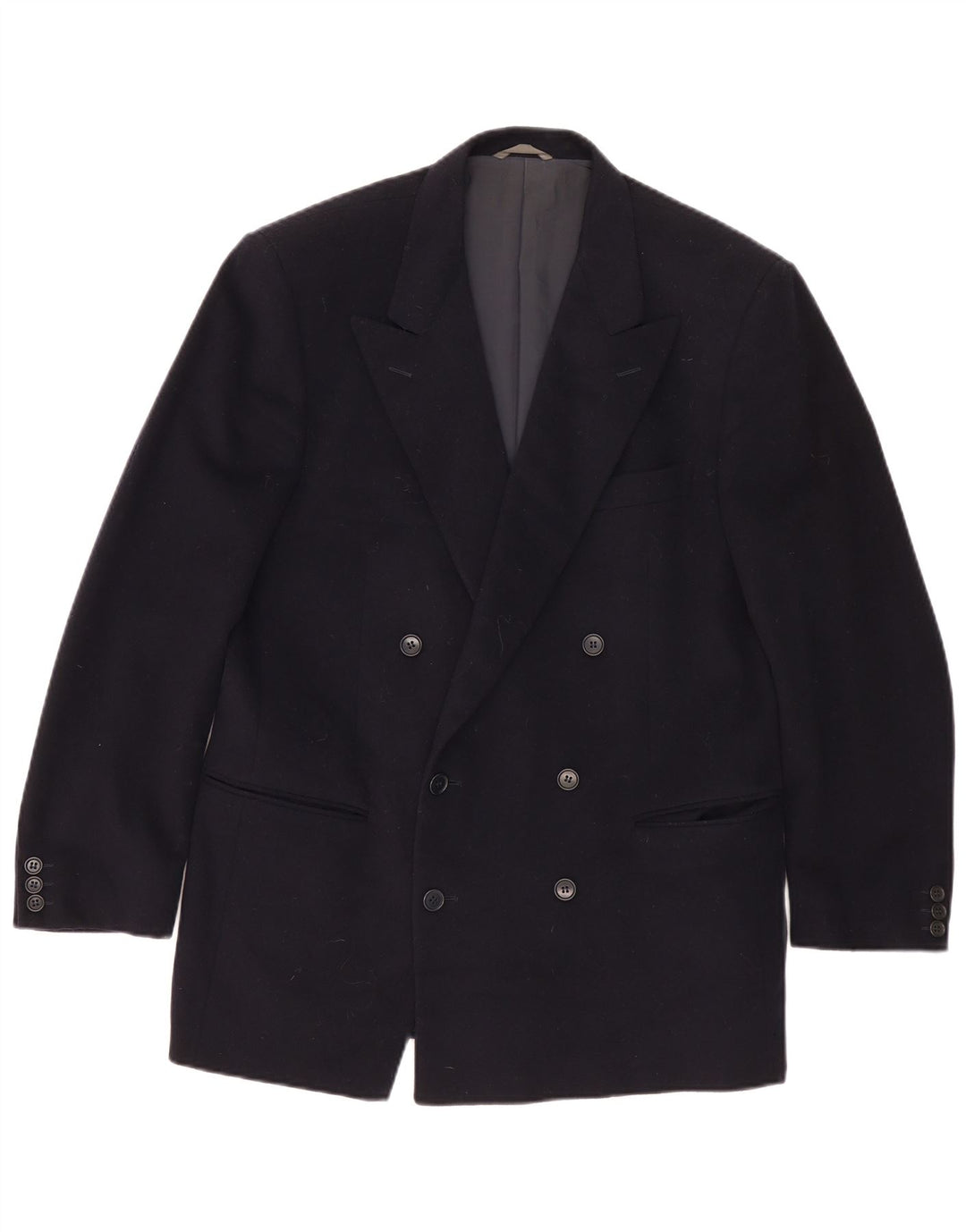 Jaqueta blazer masculina Nino Cerruti com peito duplo IT 52 XL lã preta