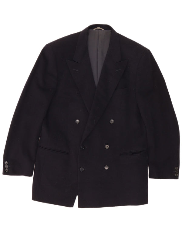 Jaqueta blazer masculina Nino Cerruti com peito duplo IT 52 XL lã preta