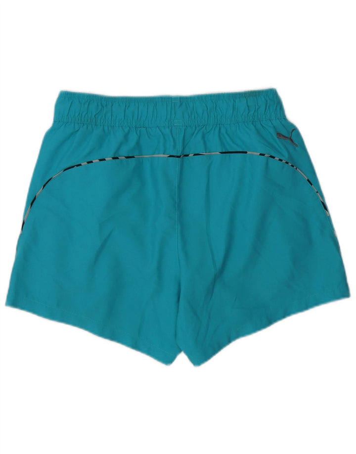 Shorts de natação feminino Puma UK 8 pequeno azul poliéster
