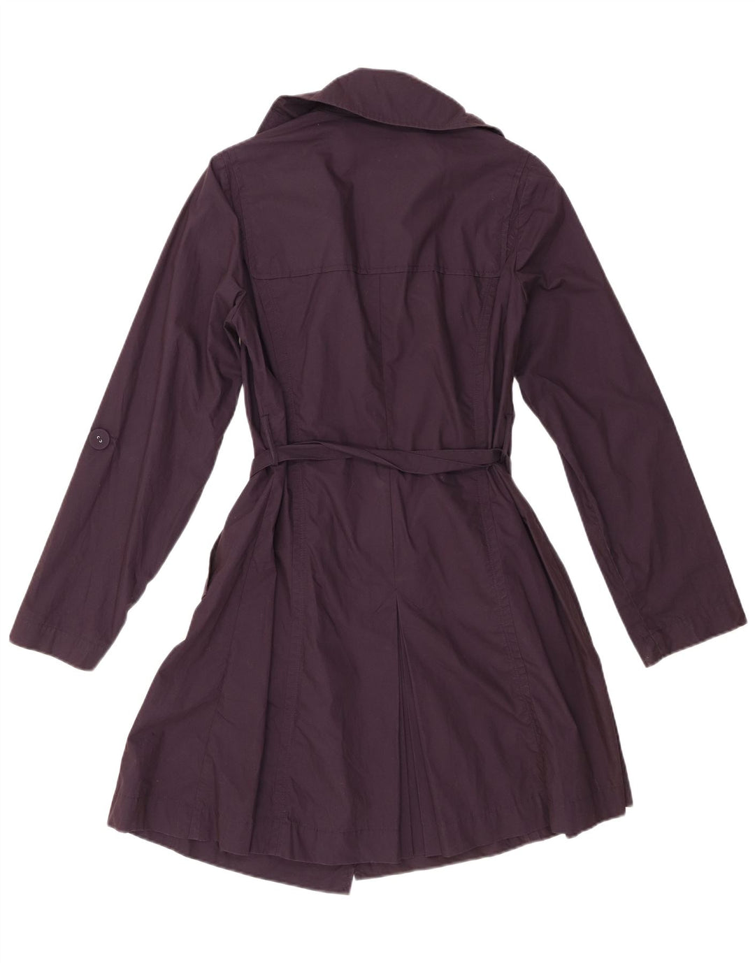 Casaco impermeável feminino Marks & Spencer Reino Unido 12 algodão roxo médio