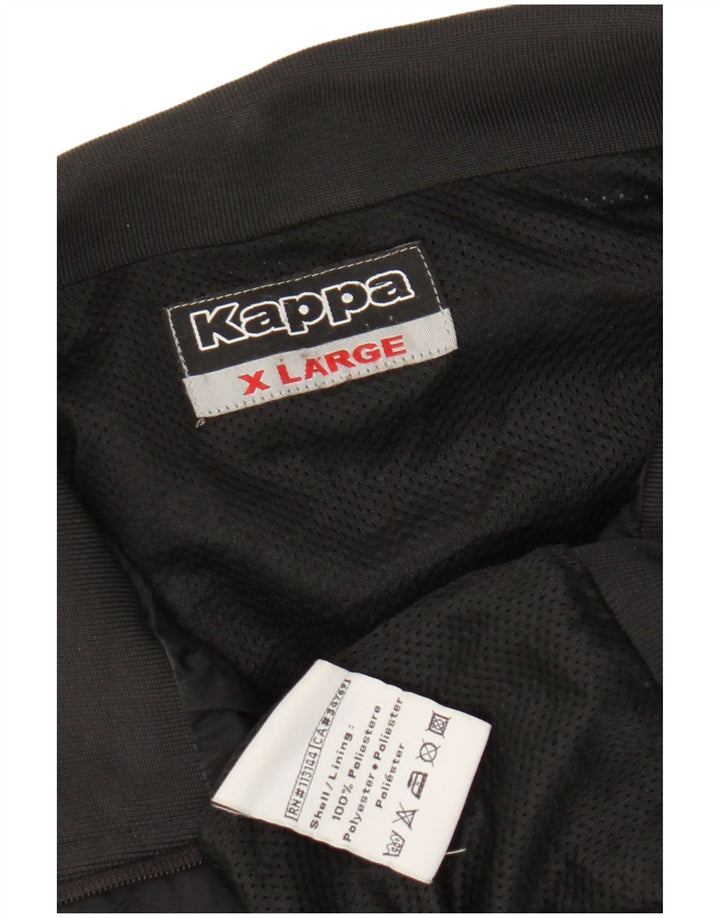Kappa Mens Graphic Tracksuit Top Jaqueta XL Preto Poliéster