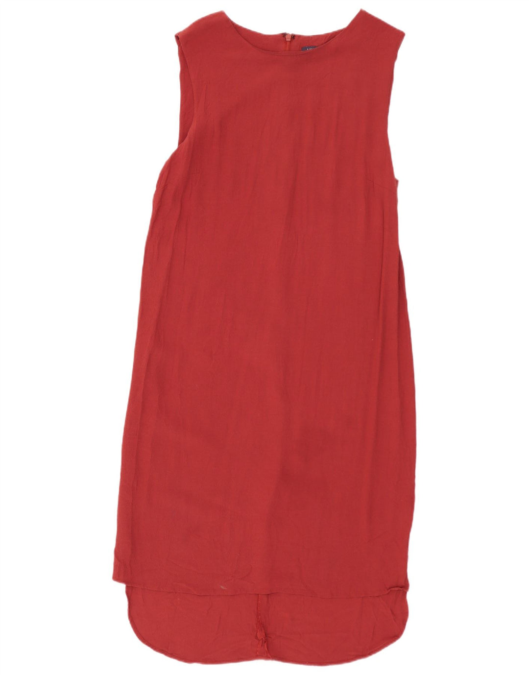 Vestido feminino Marks & Spencer sem mangas em viscose vermelha pequena Reino Unido 10