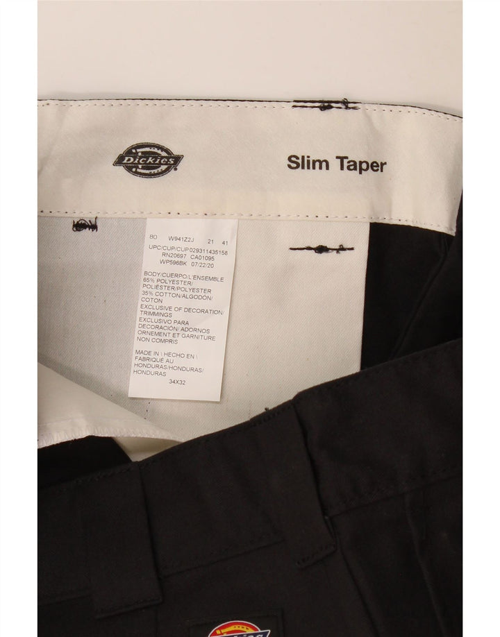 Calça cargo masculina DICKIES Slim Tapered W34 L32 poliéster preto