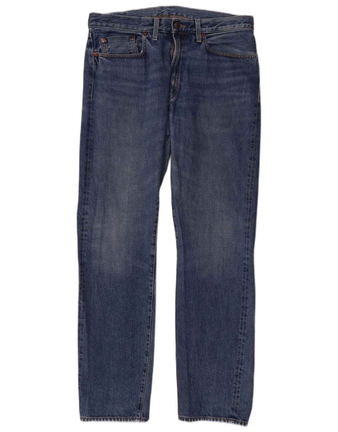Jeans retos masculinos Levi's W34 L32 algodão azul
