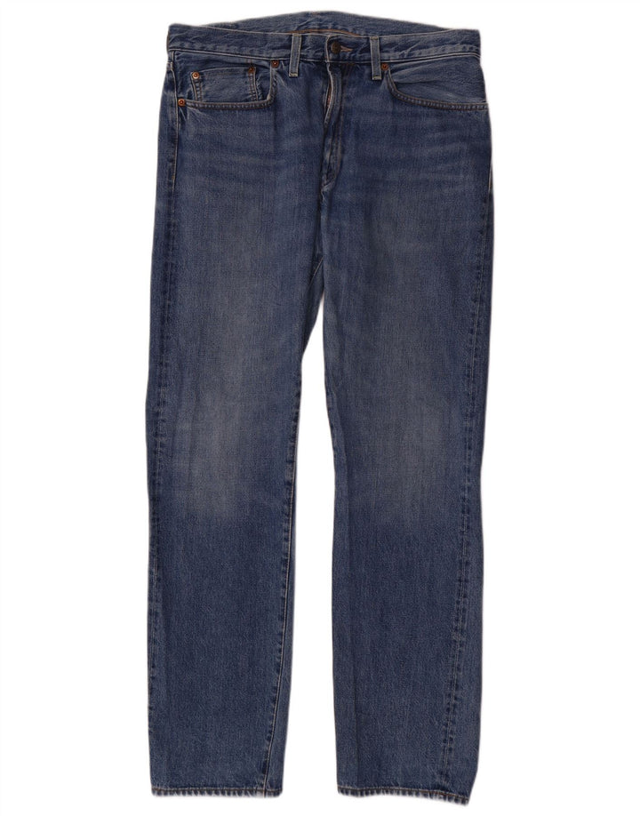 Jeans retos masculinos Levi's W34 L32 algodão azul