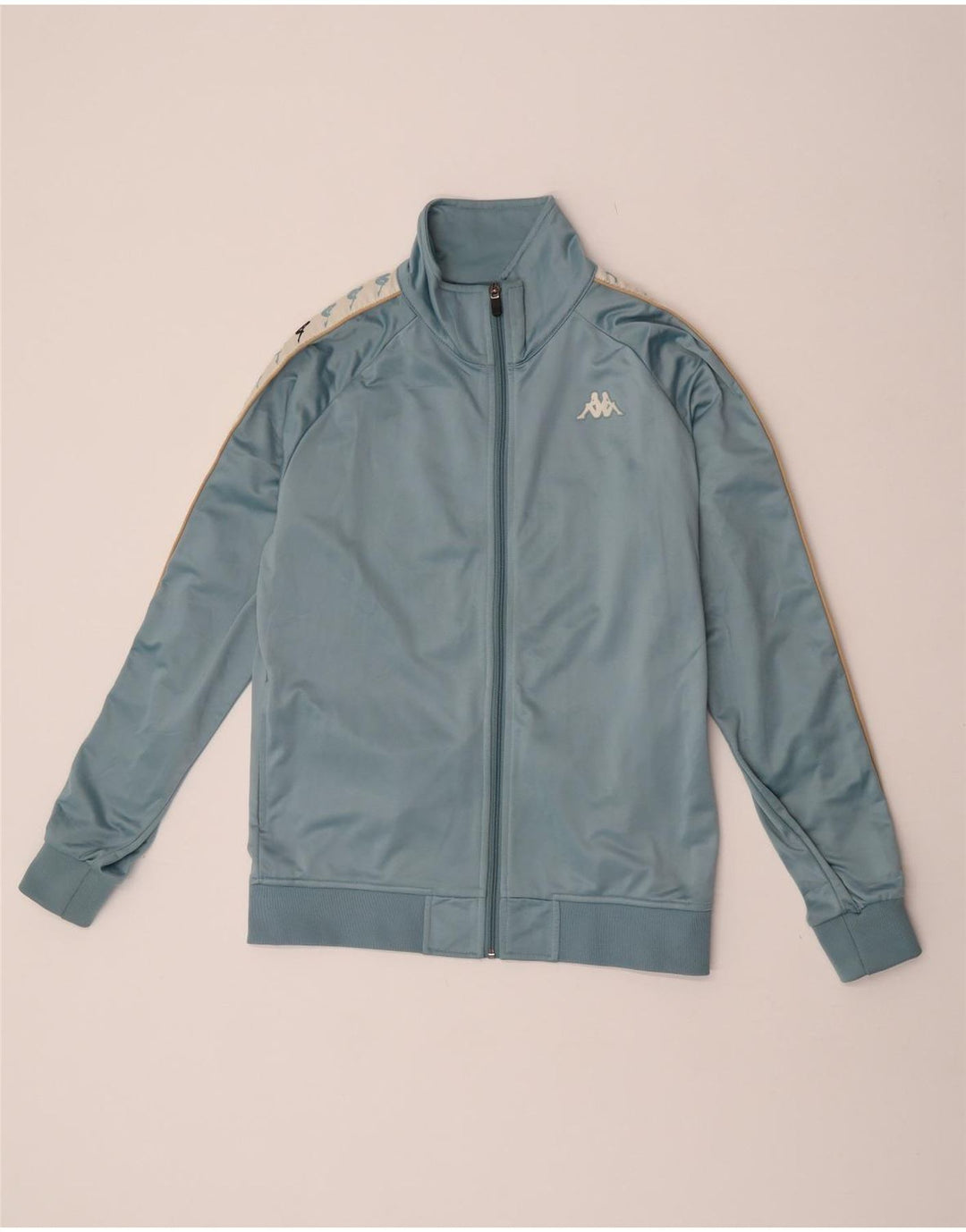 Kappa Mens Graphic Tracksuit Top Jacket Médio Azul Colourblock Poliéster