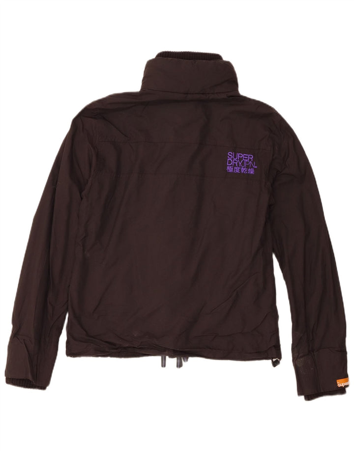 Jaqueta de chuva feminina Superdry UK 14 grande nylon preto