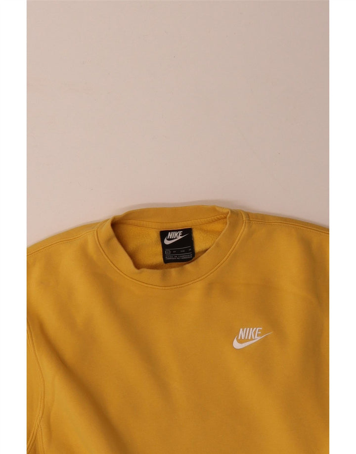 NIKE Mens Moletom Jumper XS Amarelo Algodão