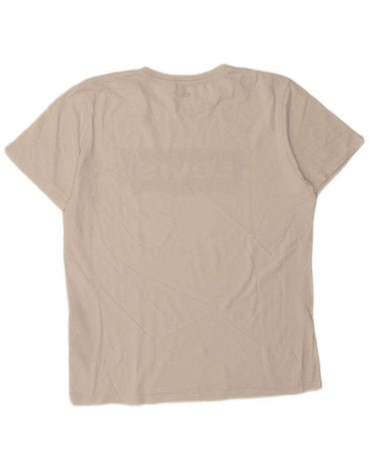 Camiseta gráfica masculina Levi's Top grande de algodão branco