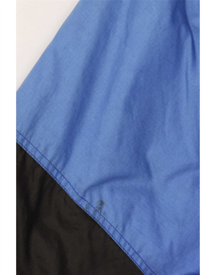 Jaqueta de esqui masculina vintage UK 40 grande bloco colorido azul