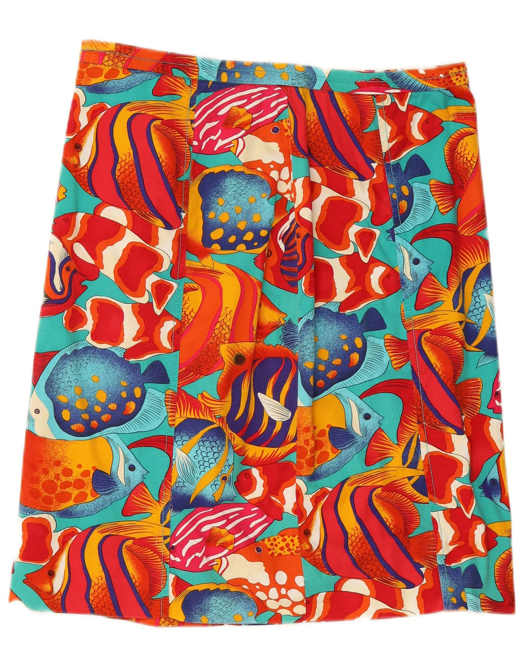 Saia reta de fim de semana feminina MAX MARA Reino Unido 14 grande W30 multicolorido