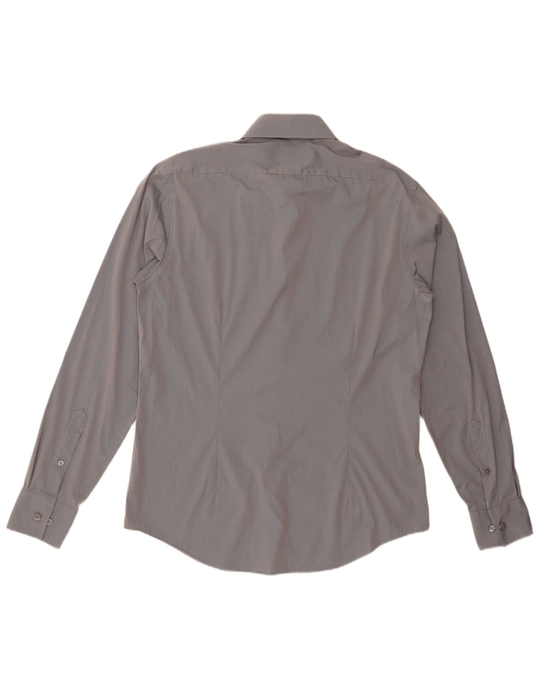 Camisa masculina CALVIN KLEIN Slim Fit tamanho 40 15 3/4 algodão cinza médio