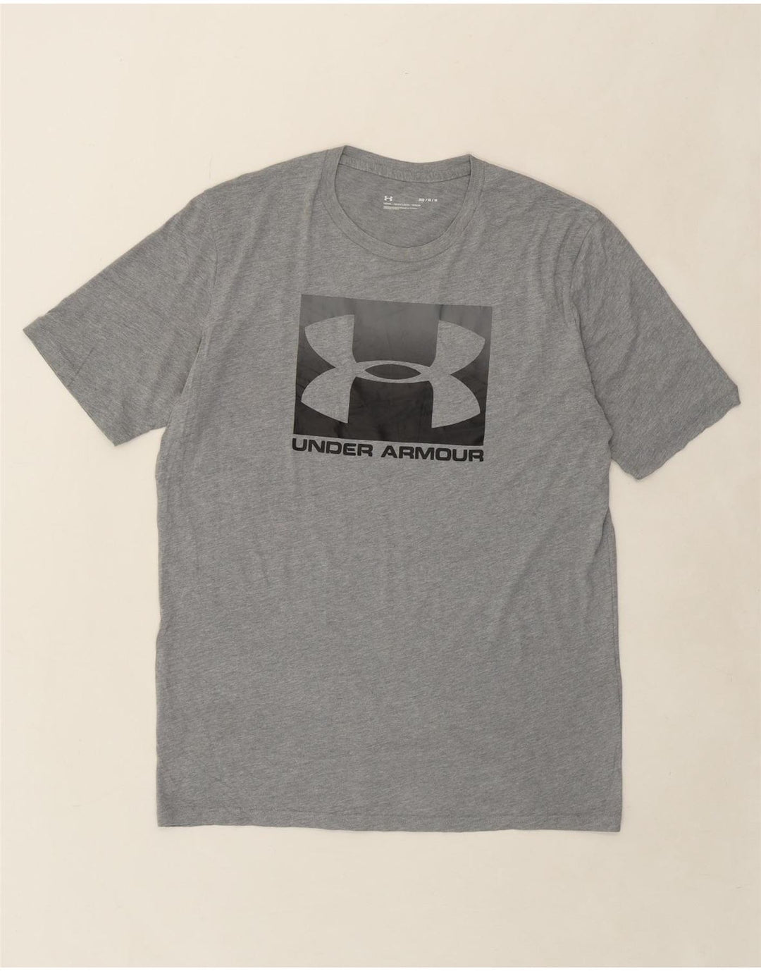 UNDER ARMOUR Mens Graphic T-Shirt Top Medium Grey Vintage Under Armour and Second-Hand Under Armour from Messina Hembry 