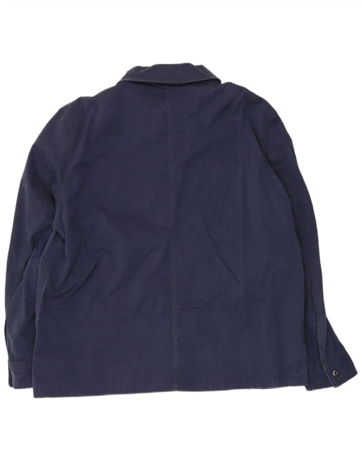 Jaqueta utilitária masculina Marks & Spencer UK 46 3XL algodão azul marinho